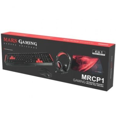 Pack Gaming Mars Gaming MRCP1/ Teclado + Ratn ptico + Auriculares con Micrfono + Alfombrilla