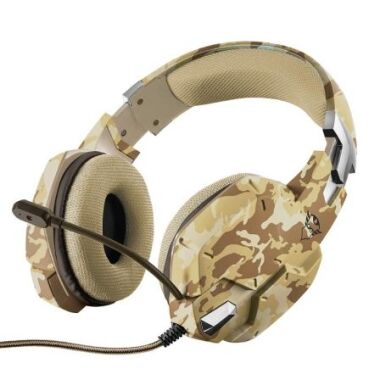 Auriculares Gaming con Micrfono Trust Gaming GXT 322D/ Jack 3.5/ Camuflaje Desierto