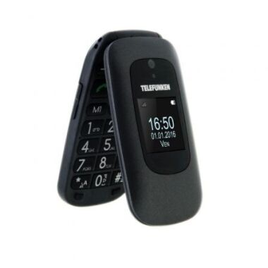 Telfono Mvil Telefunken TM 250 para Personas Mayores/ Negro Izy