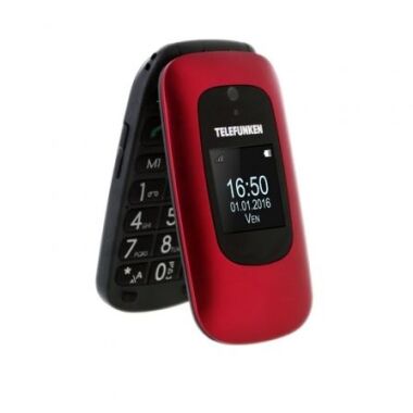 Telfono Mvil Telefunken TM 250 para Personas Mayores/ Rojo Izy