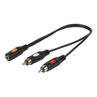 Cable Estreo Vivanco 46043/ Jack 3.5 Hembra - 2x RCA Macho/ 0.2m