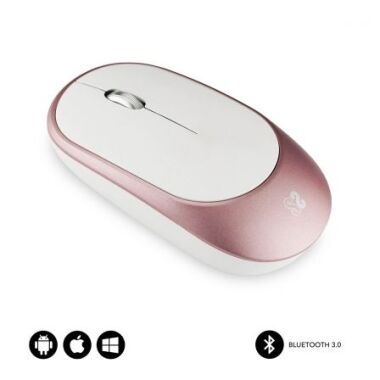 Ratn Inalmbrico por Bluetooth Subblim Smart/ Hasta 1600 DPI/ Rosa Oro
