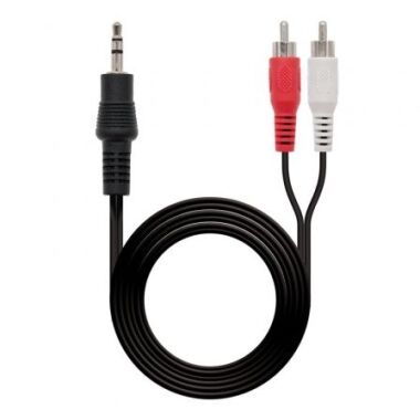 Cable Estreo Nanocable 10.24.0310/ Jack 3.5 Macho - 2x RCA Macho/ 10m/ Negro