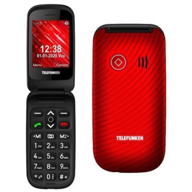 Telfono Mvil Telefunken S440 para Personas Mayores/ Rojo