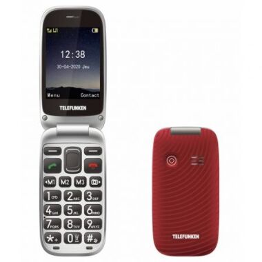 Telfono Mvil Telefunken S540 para Personas Mayores/ Rojo