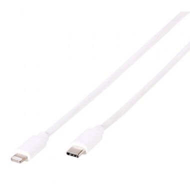 Cable USB 2.0 Tipo-C Lightning Vivanco 60084/ USB Tipo-C Macho - Lightning Macho/ 1.2m/ Blanco