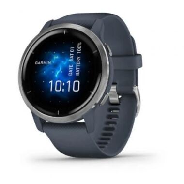 Smartwatch Garmin Venu 2 Notificaciones/ Frecuencia Cardaca/ GPS/ Azul Grafito y Plata