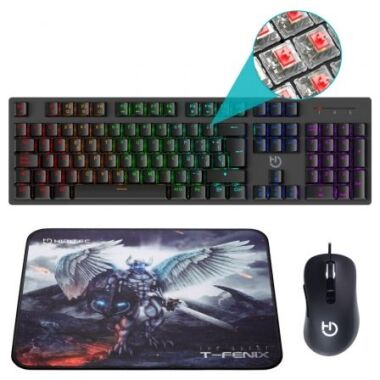 Pack Gaming Hiditec PAC010026/ Teclado + Ratn + Alfombrilla